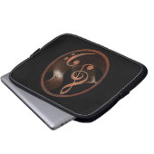 Steampunk Musikentwurfs-Laptophülse Laptopschutzhülle (Vorne Knopf)