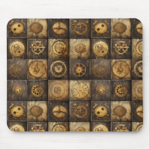 Steampunk-Muster aus mechanischen Zahnrädern in Go Mousepad