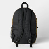 Steampunk-Muster Bedruckter Rucksack (Rückseite)
