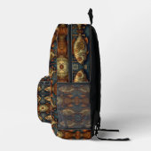 Steampunk-Muster Bedruckter Rucksack (Rechts)