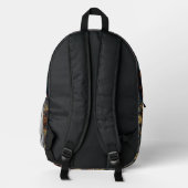 Steampunk-Muster Bedruckter Rucksack (Rückseite)