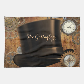 Steampunk Name-Küchen-Tuch Handtuch