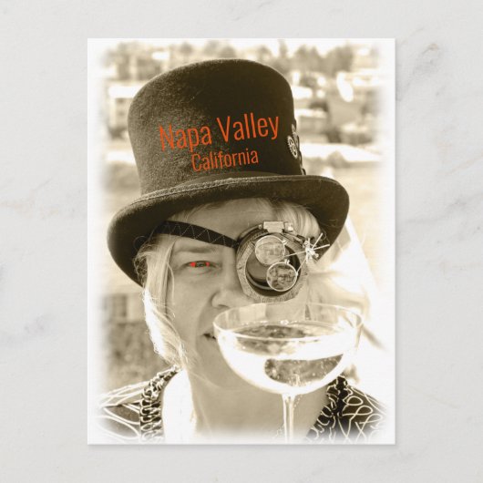 Steampunk Napa Valley Postcard! Postkarte (Vorderseite)