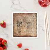 Steampunk Napkin Designs Serviette (Beispiel)