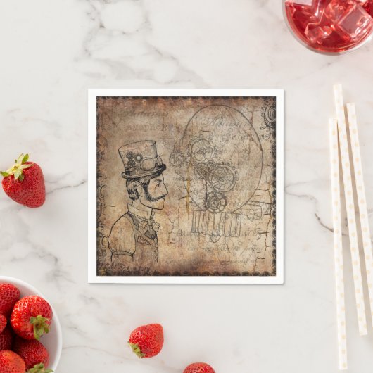 Steampunk Napkin Designs Serviette (Beispiel)