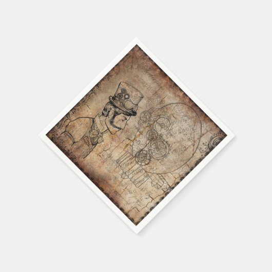 Steampunk Napkin Designs Serviette (Ecke)