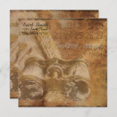 Steampunk Nautical Binoculars Scrapbook Stationary Mitteilungskarte (Vorne/Hinten)