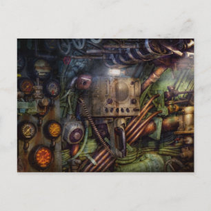 Steampunk - Naval - Die Comm-Station Postkarte