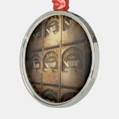 Steampunk - Naval - Electric - Power Grid Silbernes Ornament (Links)