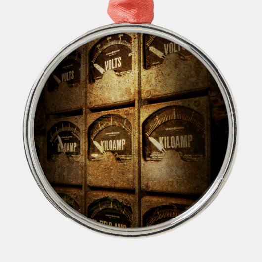 Steampunk - Naval - Electric - Power Grid Silbernes Ornament (Vorne)