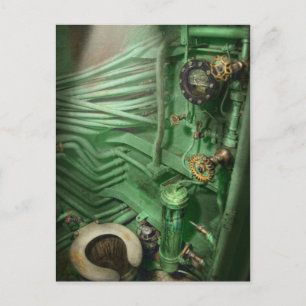 Steampunk - Naval - Klempnerei - Kopf Postkarte