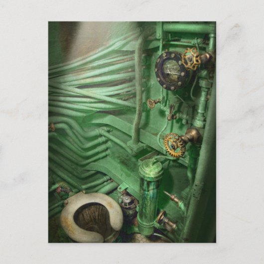Steampunk - Naval - Klempnerei - Kopf Postkarte (Vorderseite)