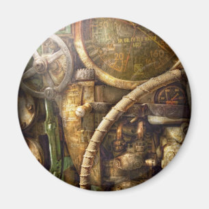 Steampunk - Naval - Sehen Sie sich die Tiefe an Magnet