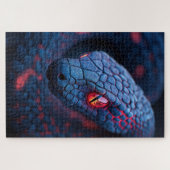 Steampunk Neon Snake Head Puzzle (Horizontal)
