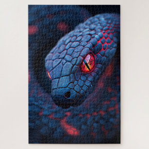 Steampunk Neon Snake Head Puzzle