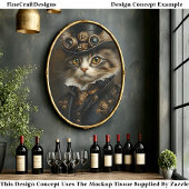 Steampunk Niedlich Chic Cat Kitten BR5 Decoupage Seidenpapier