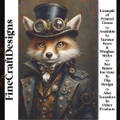 Steampunk Niedlich Elegant Fox BR7 Decoupage Seidenpapier