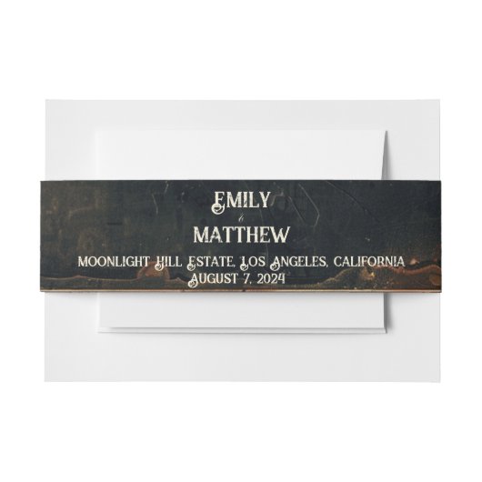 Steampunk Noir Affair Einladung Bauchband Einladungsbanderole (Vorderseite Beispiel)