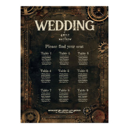 Steampunk Noir Affair Hochzeitstabelle Poster