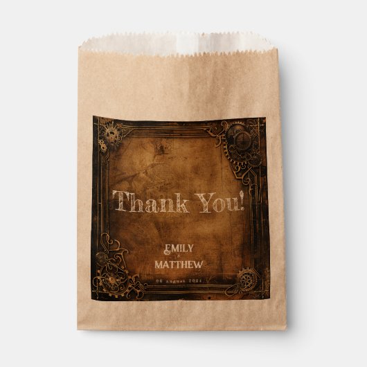 Steampunk Noir Affair Wedding Geschenktütchen (Vorderseite)