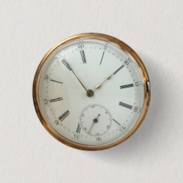 Steampunk Nostalgic Tempus Fugit Fob Watch Button