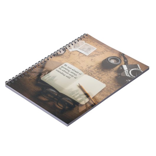 Steampunk-Notebook mit Inspiration-Quote Notizblock (Linke Seite)