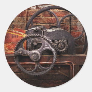 Steampunk - Nr. 10 Runder Aufkleber
