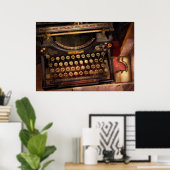 Steampunk - Nur eine normale Schreibmaschine Poster (Heimbüro)
