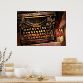 Steampunk - Nur eine normale Schreibmaschine Poster (Küche)