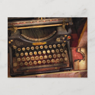 Steampunk - Nur eine normale Schreibmaschine Postkarte