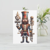 Steampunk Nutcracker Grußkarte Feiertagskarte (Stehend Vorderseite)