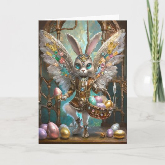 Steampunk Oaster Bunny Angel Knight's Apprentice Karte (Vorderseite)