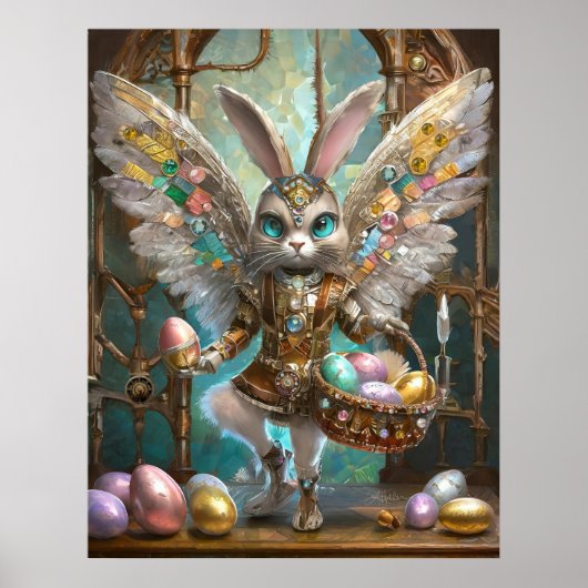 Steampunk Oaster Bunny Angel Knight's Apprentice Poster (Vorne)