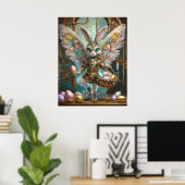Steampunk Oaster Bunny Angel Knight's Apprentice Poster (Heimbüro)