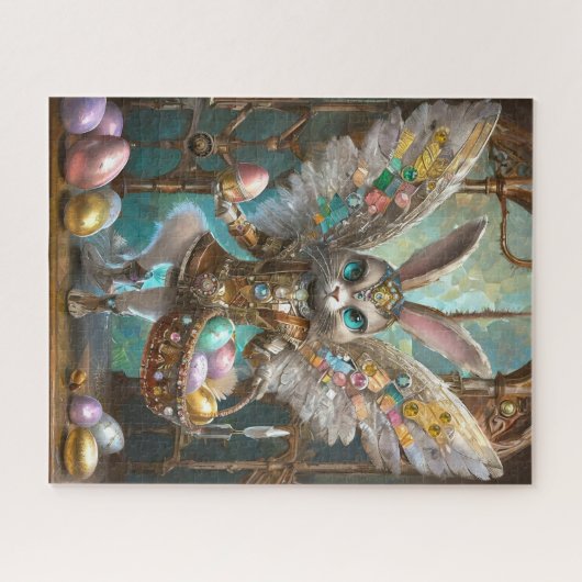 Steampunk Oaster Bunny Angel Knight's Apprentice Puzzle (Horizontal)