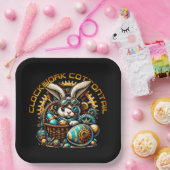 Steampunk Oaster Bunny Pappteller (Party)