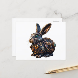 Steampunk Oaster Bunny Postkarte