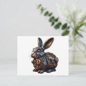 Steampunk Oaster Bunny Postkarte (Stehend Vorderseite)