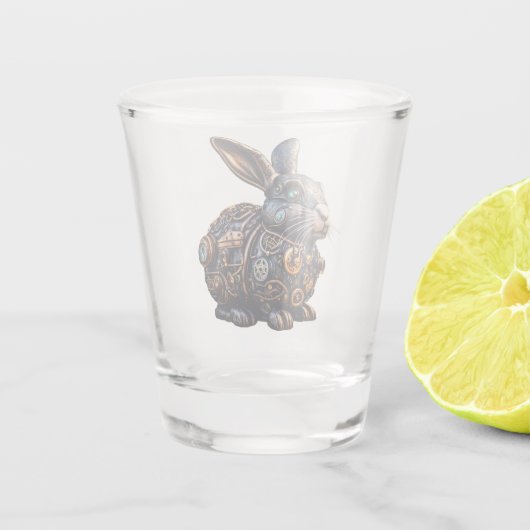 Steampunk Oaster Bunny Schnapsglas (Rückseite)