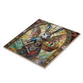 Steampunk Oaster Bunny Warrior Angel Fliese (Seite)