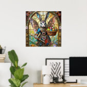 Steampunk Oaster Bunny Warrior Angel Poster (Heimbüro)