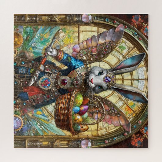 Steampunk Oaster Bunny Warrior Angel Puzzle (Horizontal)
