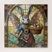 Steampunk Oaster Bunny Warrior Angel Puzzle (Vertikal)