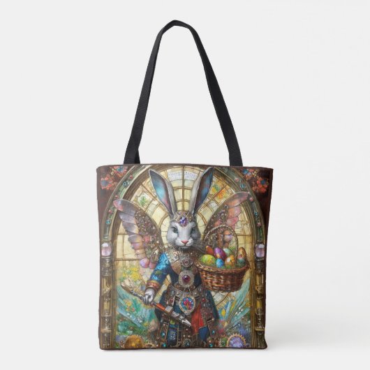 Steampunk Oaster Bunny Warrior Angel Tasche (Rückseite)