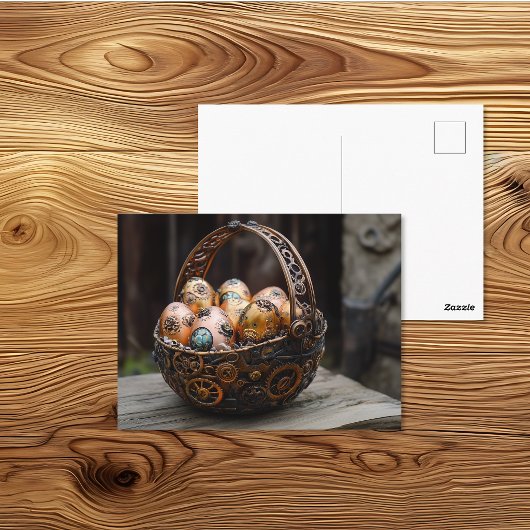 Steampunk Oaster Greetings Feiertagspostkarte