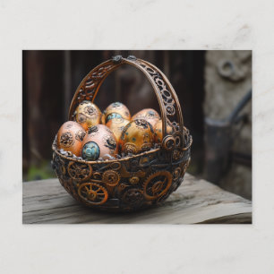 Steampunk Oaster Greetings Feiertagspostkarte