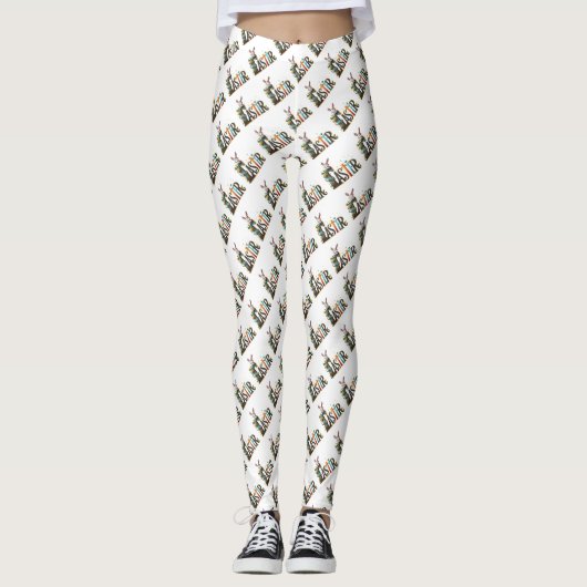 Steampunk Oaster Pattern Leggings (Vorderseite)