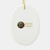 Steampunk Oaster Verziert Blue Egg Keramik Ornament (Hinten)