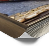 Steampunk Oaster Verziert Blue Egg Poster (Ecke)