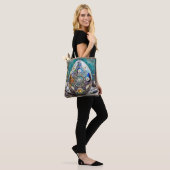 Steampunk Oaster Verziert Blue Egg Tasche (Am Model)